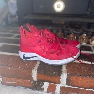 Nike Paul George PG 2.5 Fresno State Bulldogs Gym Red Shoes Youth 6.5 EUC
